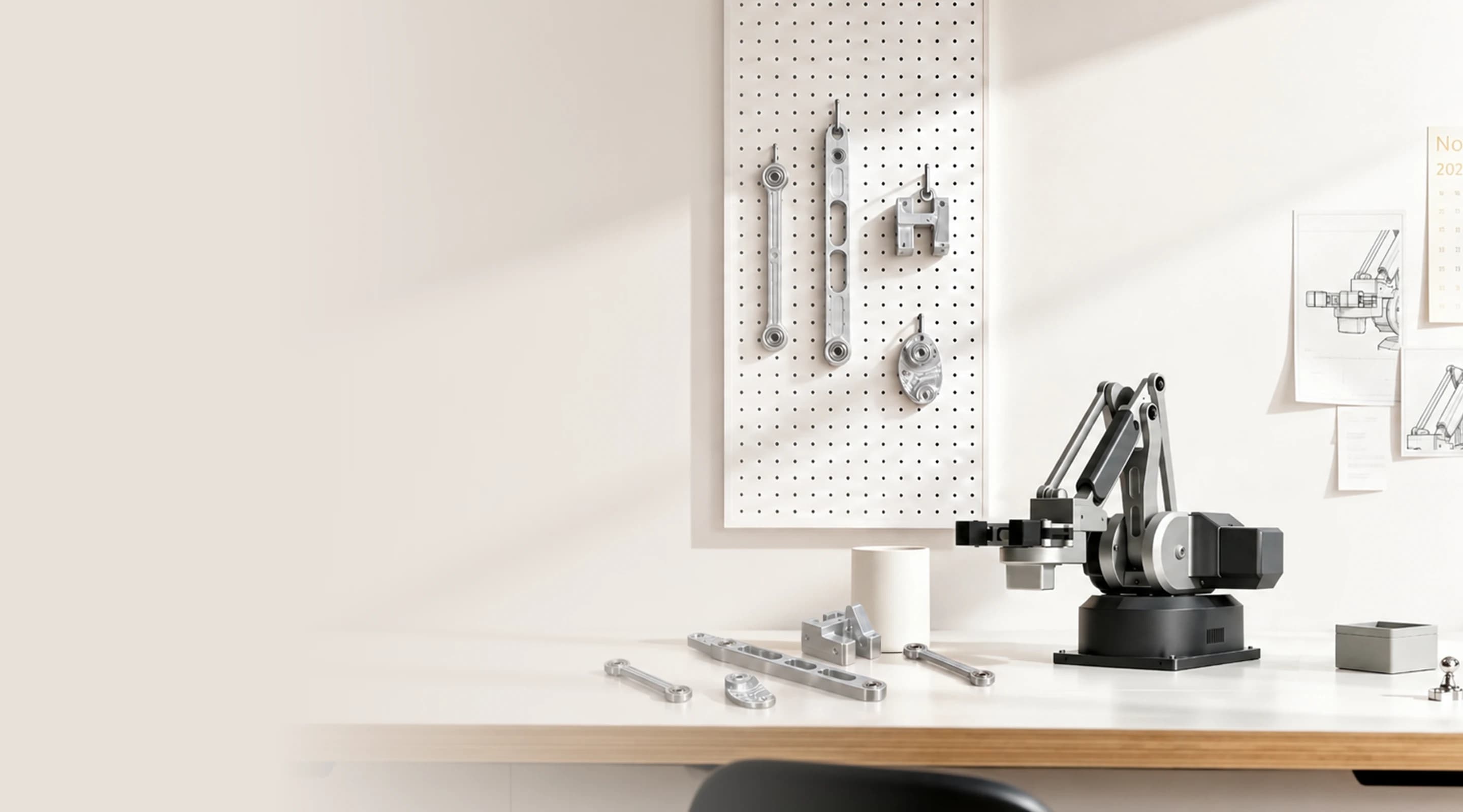 Aluminum robotic arm manufactured with NestWorks C500